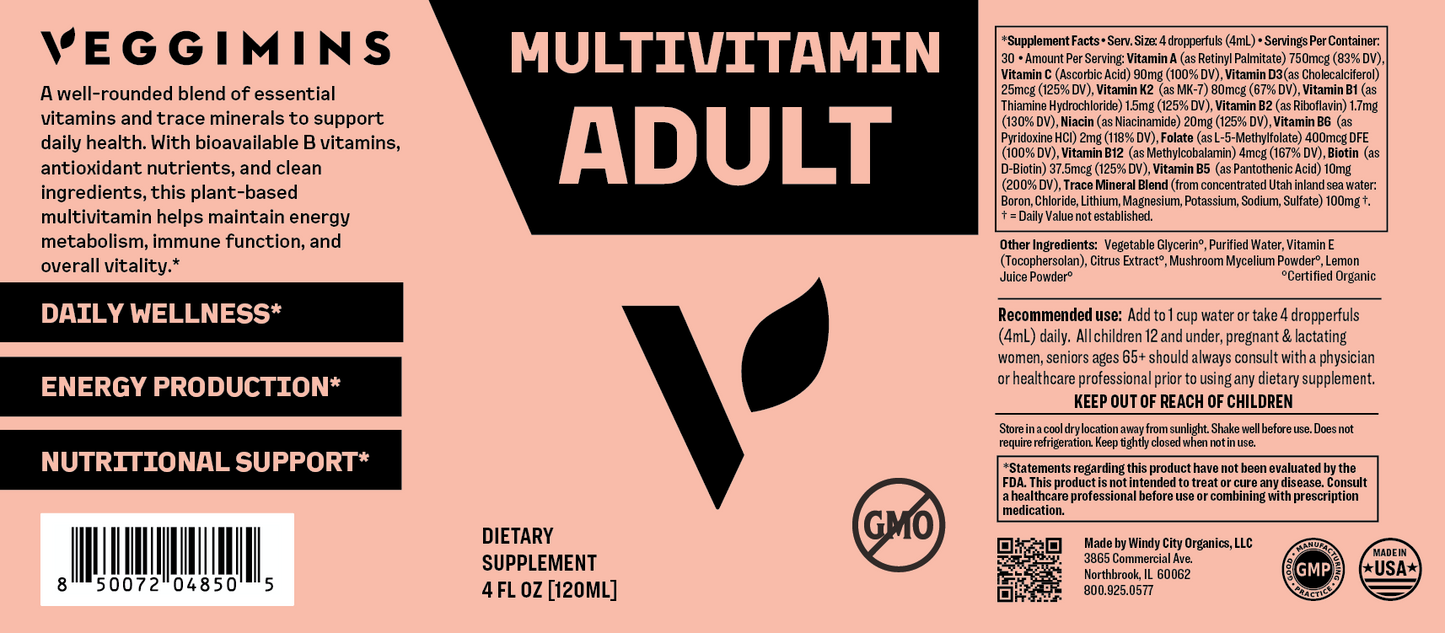 Adult Daily Multivitamin Liquid Drops