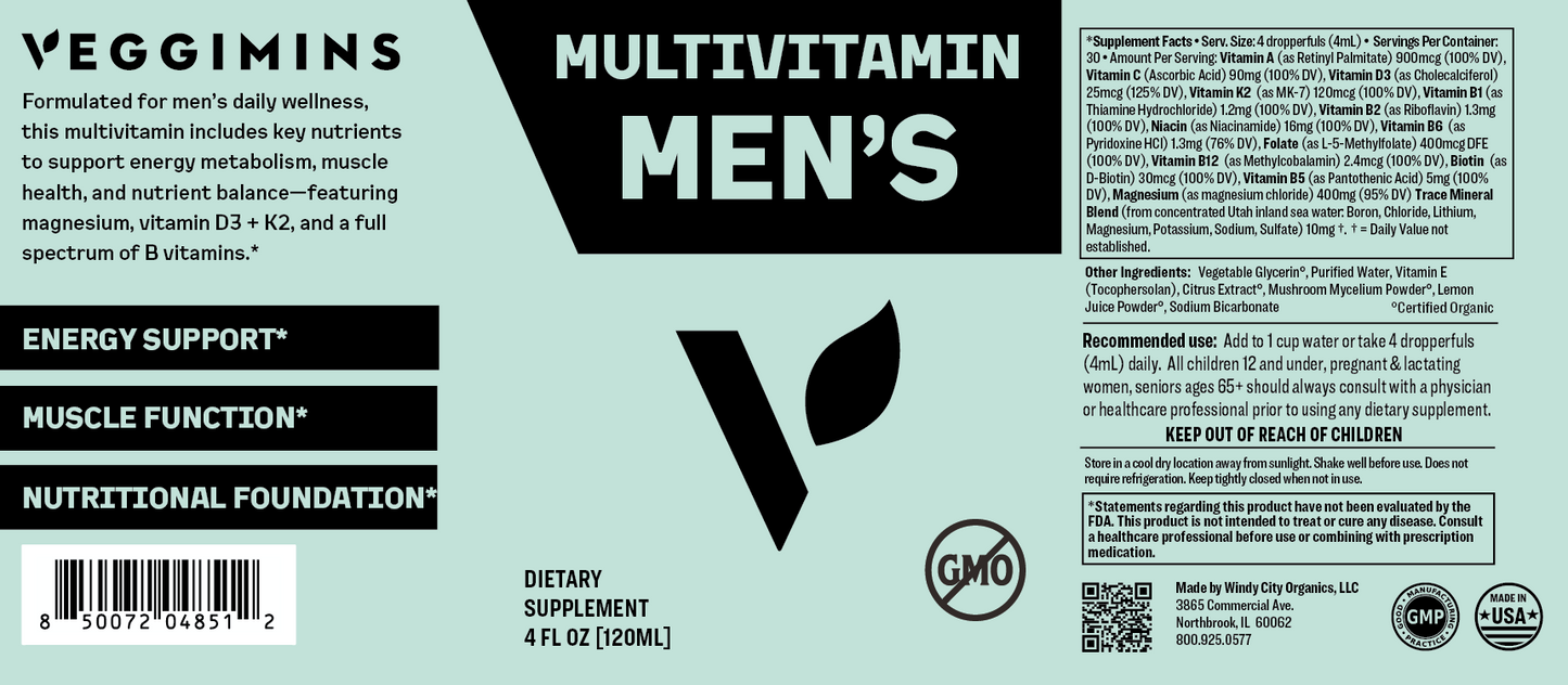 Men's Daily Multivitamin Liquid Drops