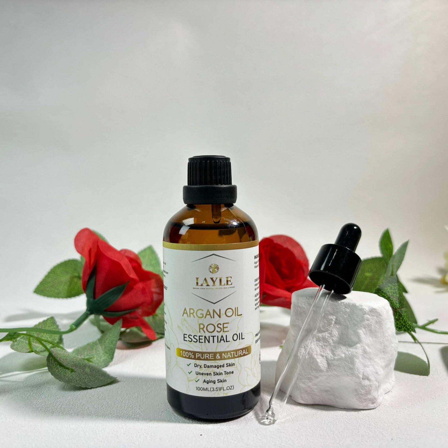 Organic Argan Oil Rose โ Luxurious Hydration & Balancing Body Oil ๐นโจ