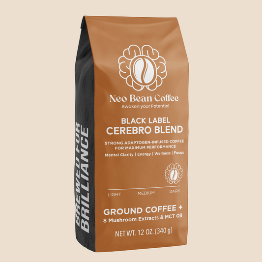 Neobean Cerebro Blend | 8-Mushroom Adaptogen Coffee | Single-Origin | NeoBean