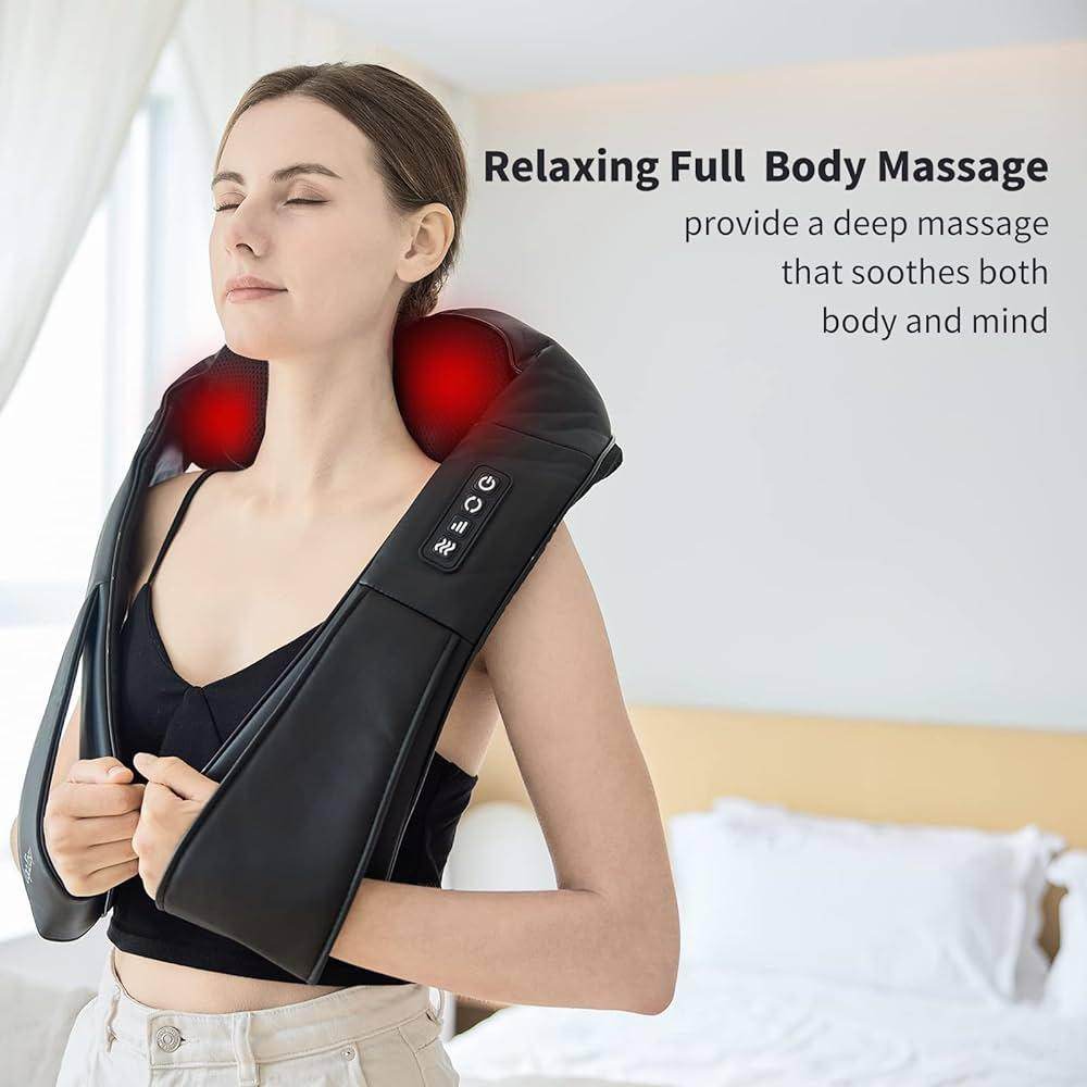 ClearFire Heated Shiatsu Back, Neck & Shoulder Massager Shawl