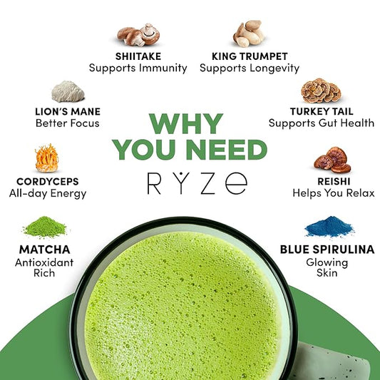 RYZE Superfoods Mushroom Matcha Starter Kit