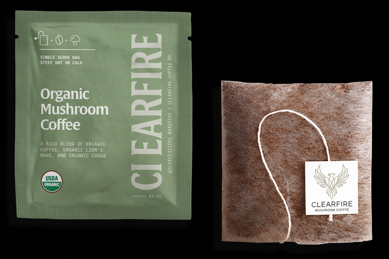Vitality Lion’s Mane & Chaga Organic Mushroom Coffee Singles