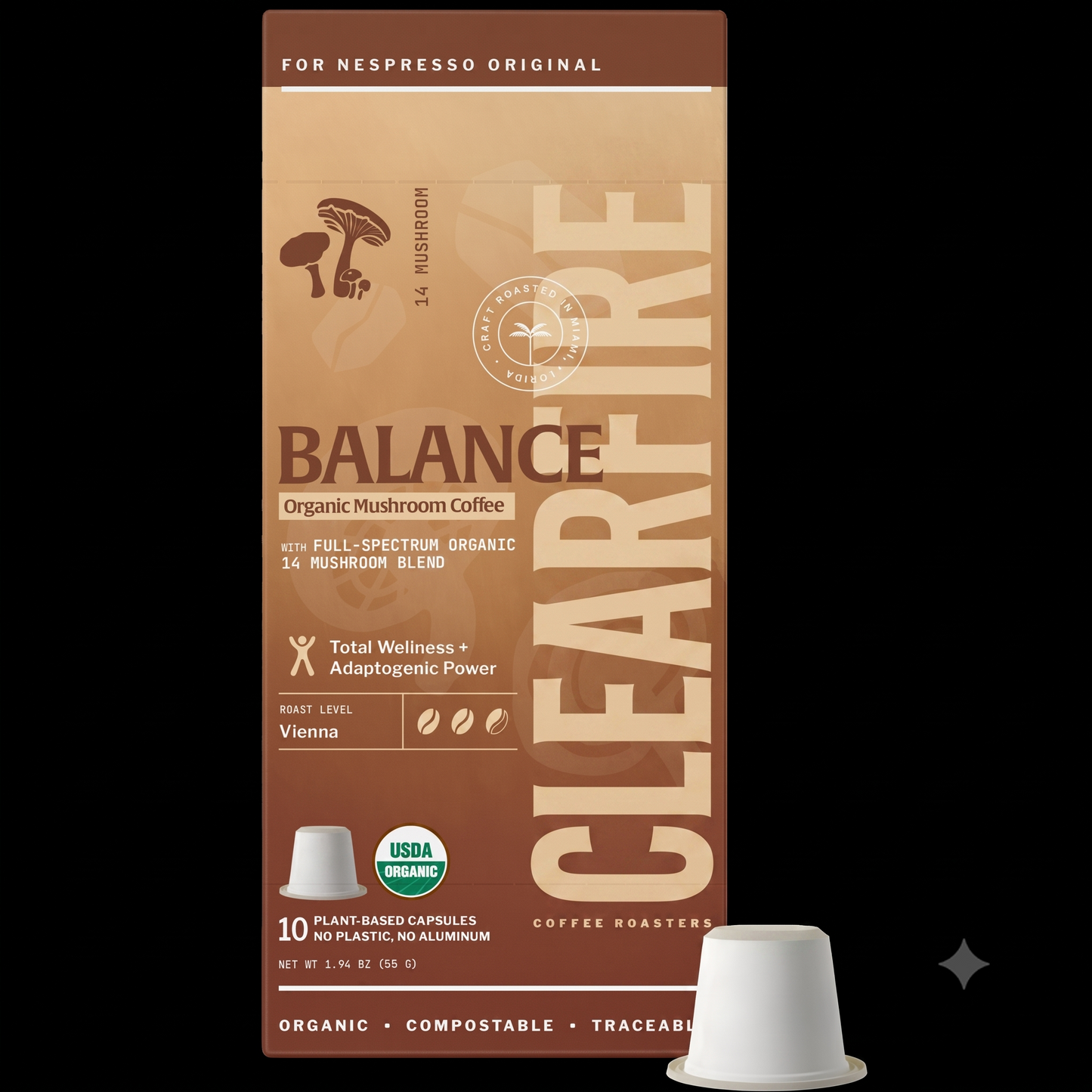Balance 14-Mushroom Espresso Ritual | Grounding Nespresso Compatible Pods