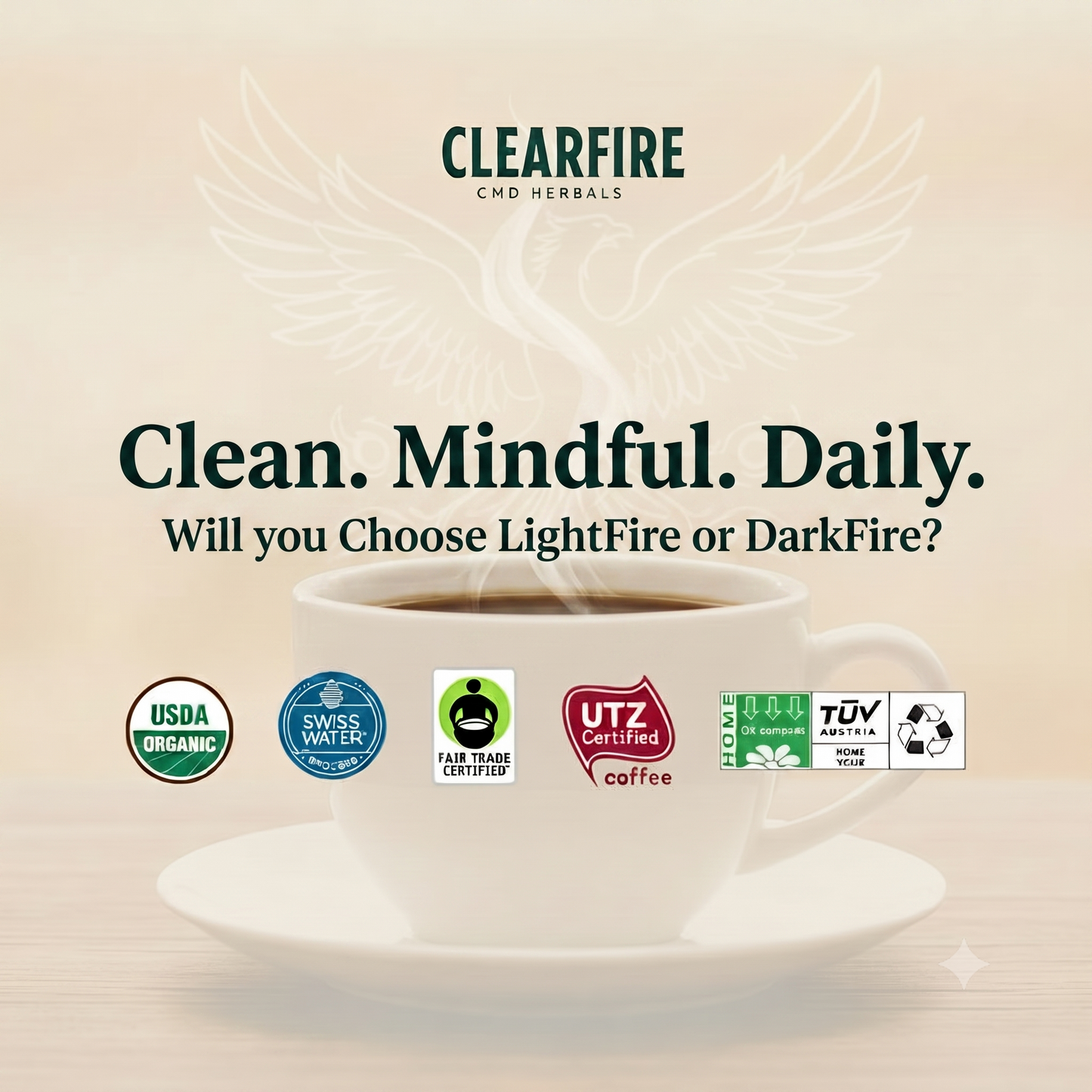 Vitality Lion’s Mane & Chaga Organic Mushroom Coffee Singles