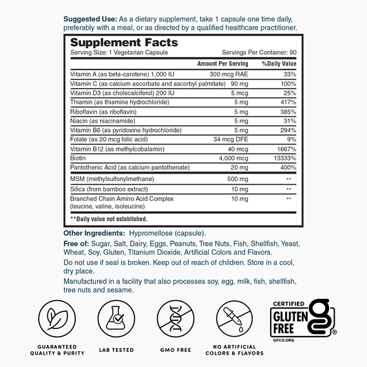 Nature's Lab Hair, Skin and Nails - 90 Capsules