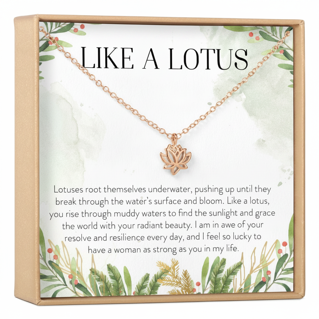 Get Well Soon Lotus Necklace | Strength & Resilience Gift
