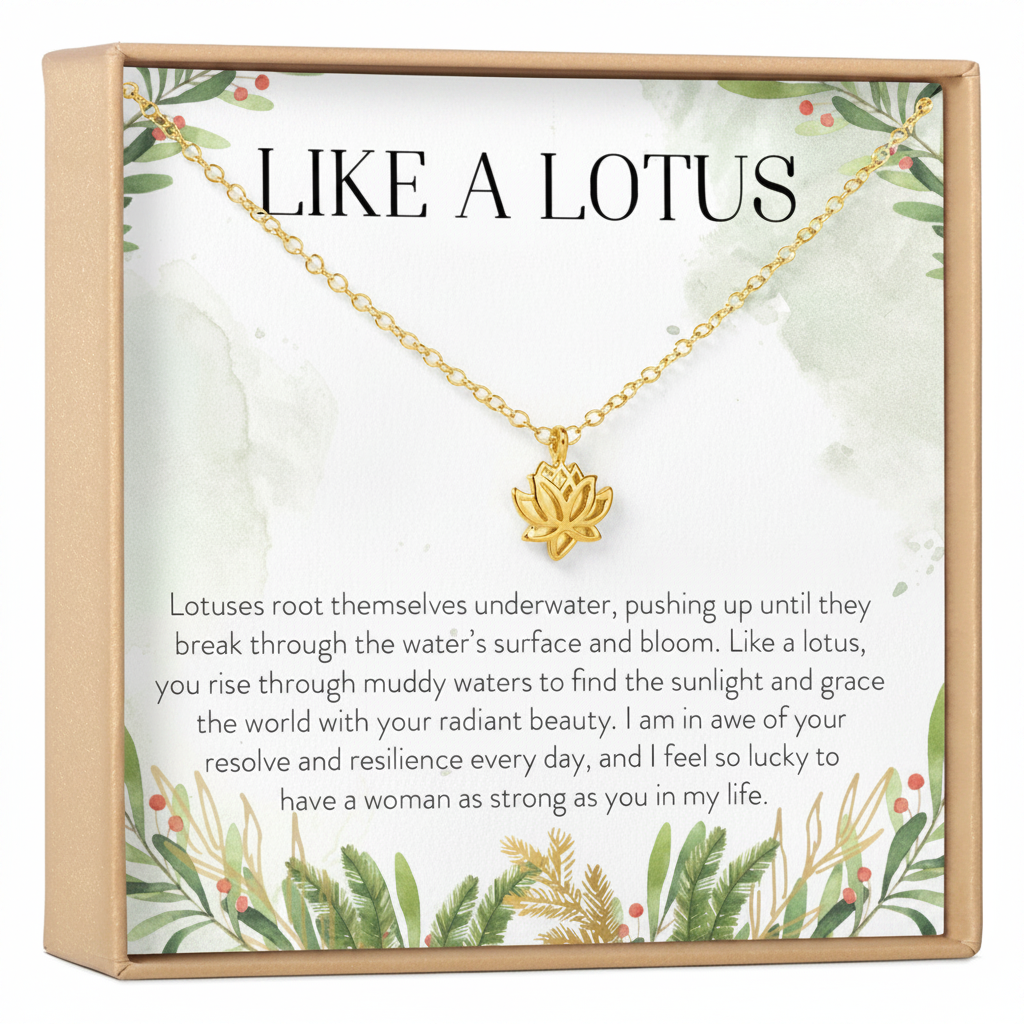 Get Well Soon Lotus Necklace | Strength & Resilience Gift