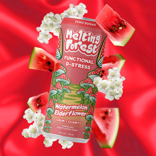 Mushroom D-Stress Drink 12 Pack - Watermelon Elderflower