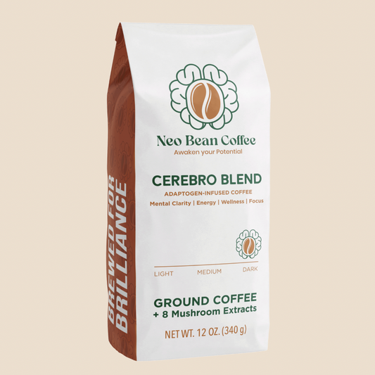 Neobean Cerebro Blend | 8-Mushroom Adaptogen Coffee | Single-Origin | NeoBean