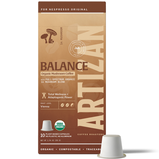 Balance 14-Mushroom Espresso Ritual | Grounding Nespresso Compatible Pods