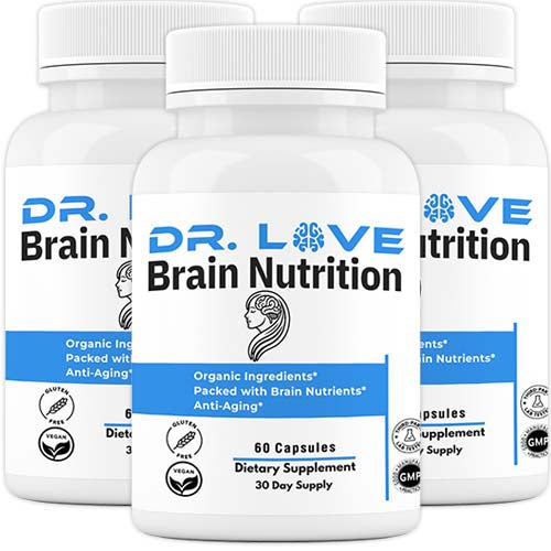 Dr. Robert Love's Brain Nutrition Supplement Bundle | Vitamins, Creatine & Lion's Mane | 1, 3 & 6 Bottles