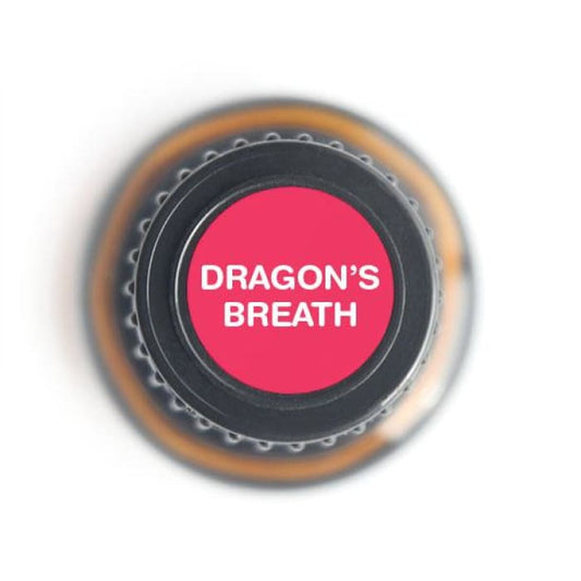 Bottle cap with 'Dragon's Breath' text on a pink background