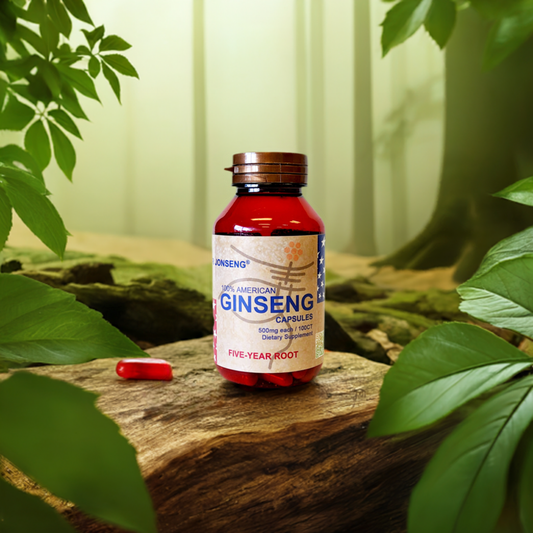620-100 Dr Jonseng 100%  American Ginseng Capsules - 50g (100 Count)