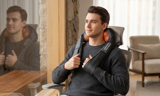 ClearFire Heated Shiatsu Back, Neck & Shoulder Massager Shawl