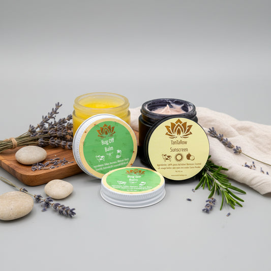 Outdoor Bundle | TanTallow Mineral Sunscreen + Bug Off Balm | Tallow-Based