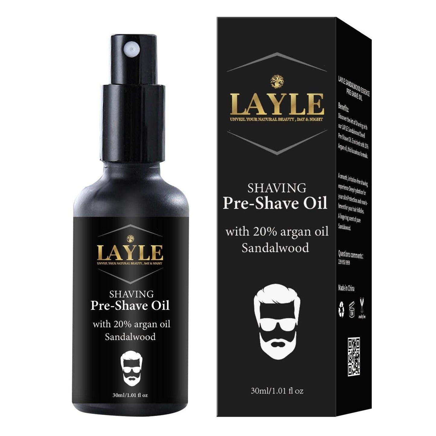 Men’s Pre-Shave Oil – Sandalwood & Jojoba Blend