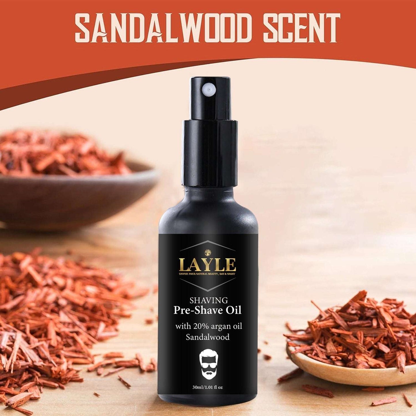 Men’s Pre-Shave Oil – Sandalwood & Jojoba Blend