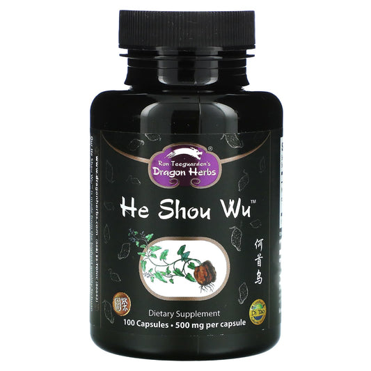 Dragon Herbs - He Shou Wu 500 mg. - 100 Vegetarian Capsules