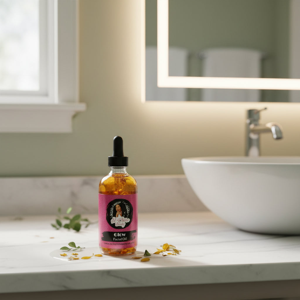 Turmeric Glow Facial and Body Oil  With Rosehip, Sea Buckthorn & 24K Gold Flakes