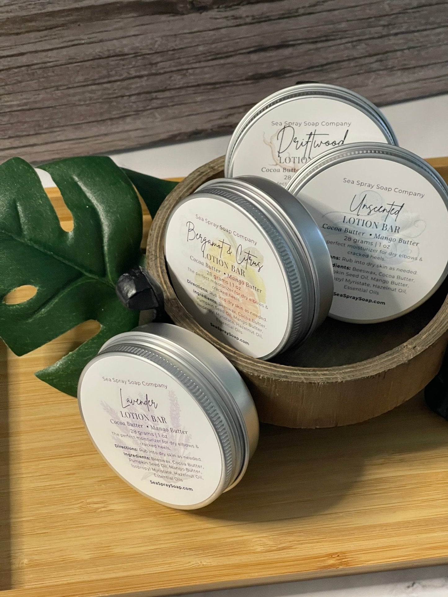 Solid Lotion Bars + Tin