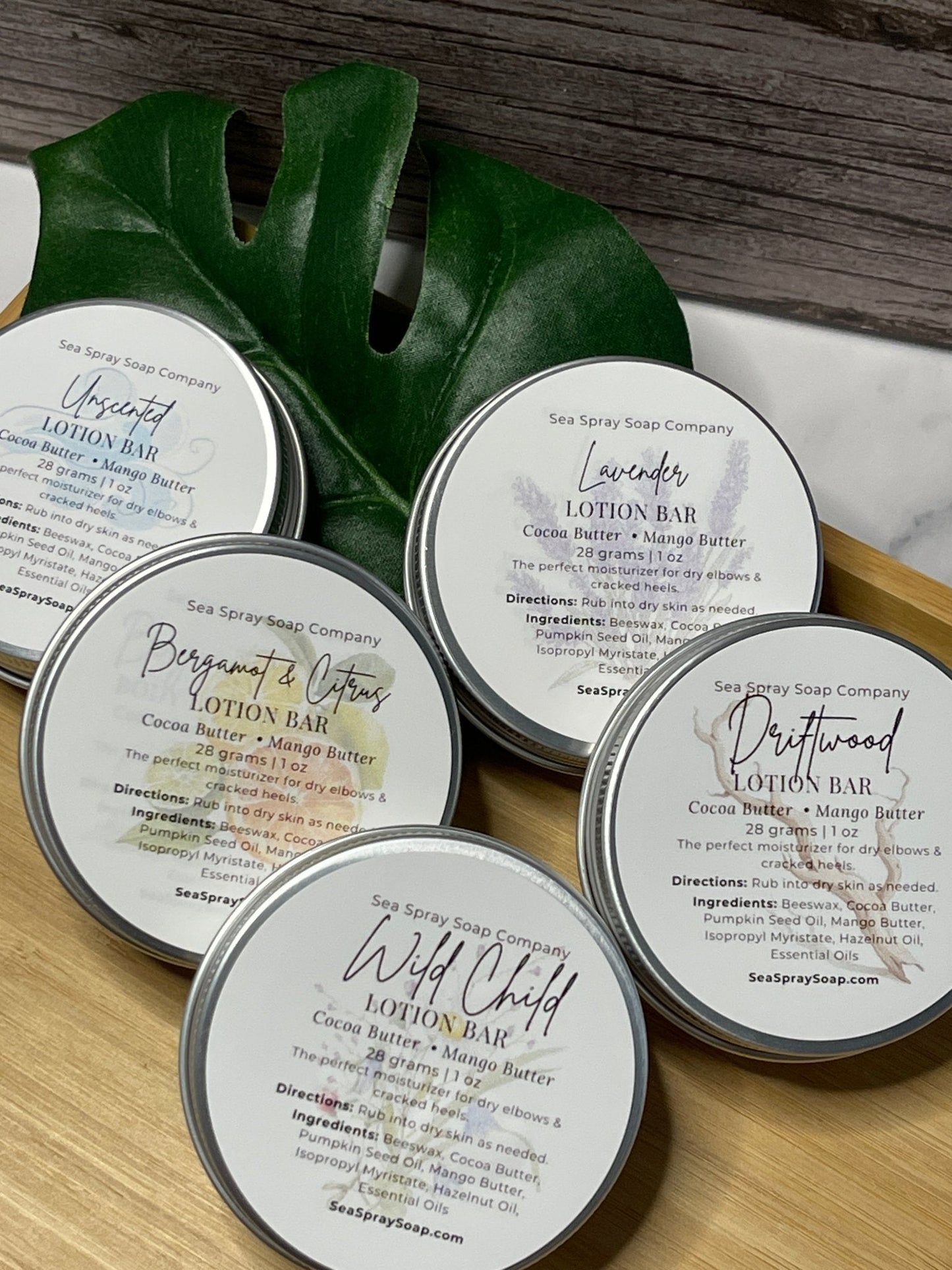 Solid Lotion Bars + Tin