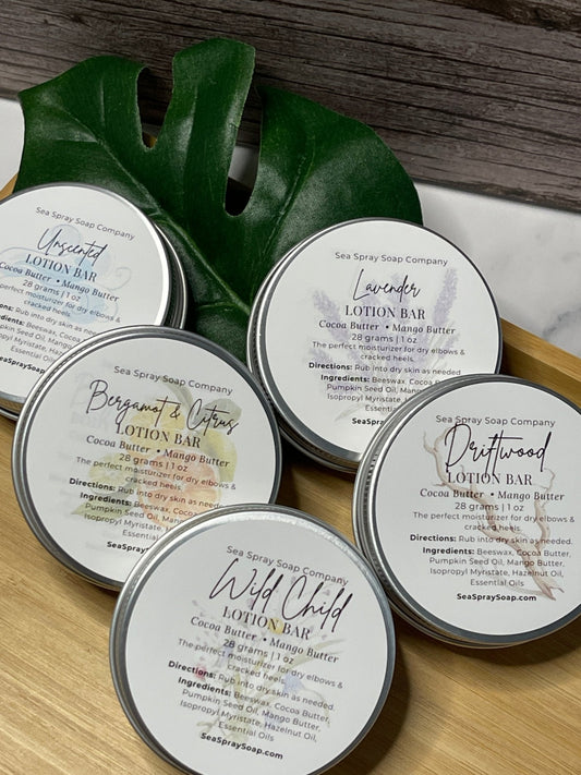 Solid Lotion Bars + Tin