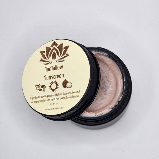 TanTallow Mineral Sunscreen | Non-Nano Zinc Oxide | Grass-Fed Tallow | 2oz Starter & 8oz